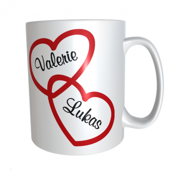 Herztasse mit Wunschnamen